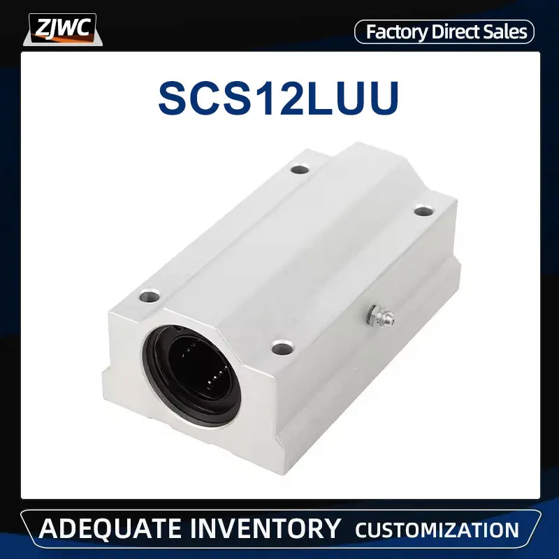 1PC Linear Motion Ball Bearing Slider Block Bushing SC12LUU SCS12LUU Linear Shaft CNC 3D Printer Parts