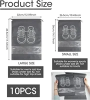 5/10PCS Shoes Storage Organizer Bags Non-Woven Shoe Dust Bags Portable Travel Shoe Bag Shoes Storage Packing Pouch Organizers 2
