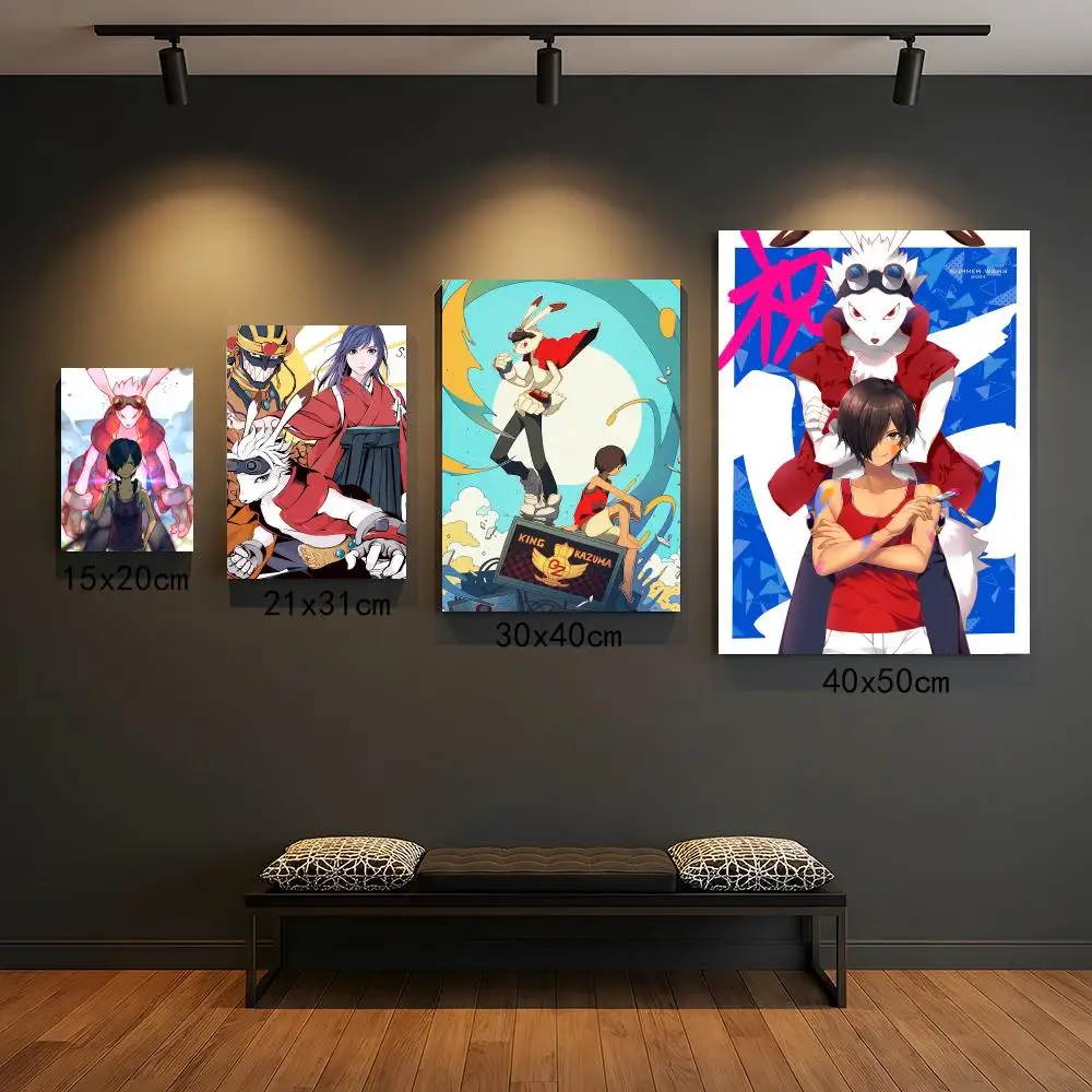 anime S-Summer Wars-S Painting Calligraphy Boho Botanical Decor for Living Room  Elegant Home Style