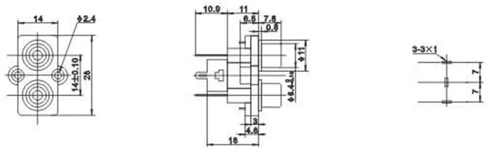 RCA Female Connector Straight for PCB, Compatible with Amplifiers Receivers DVD Players TVs and Other Devices
