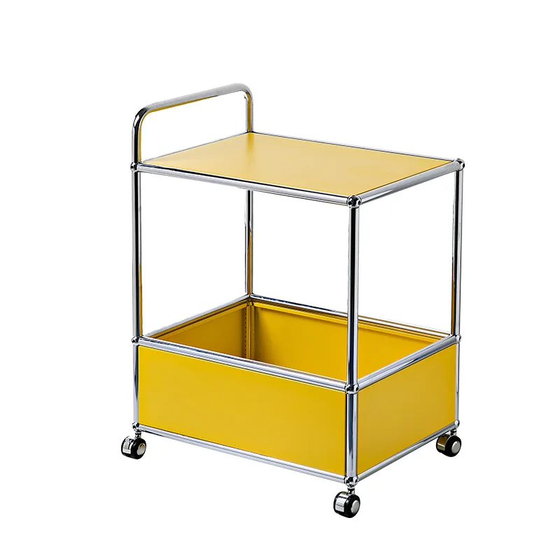 

Nordic Internet celebrity side few trolley shelves, metal module combination double-layer family dining car
