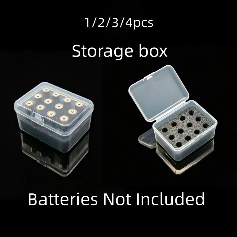 1/2/3/4 Pcs Battery Box, Stores 12 AAA Batteries, With Inner Liner, Sturdy Practical, Portable Durable Organizer for Home Use