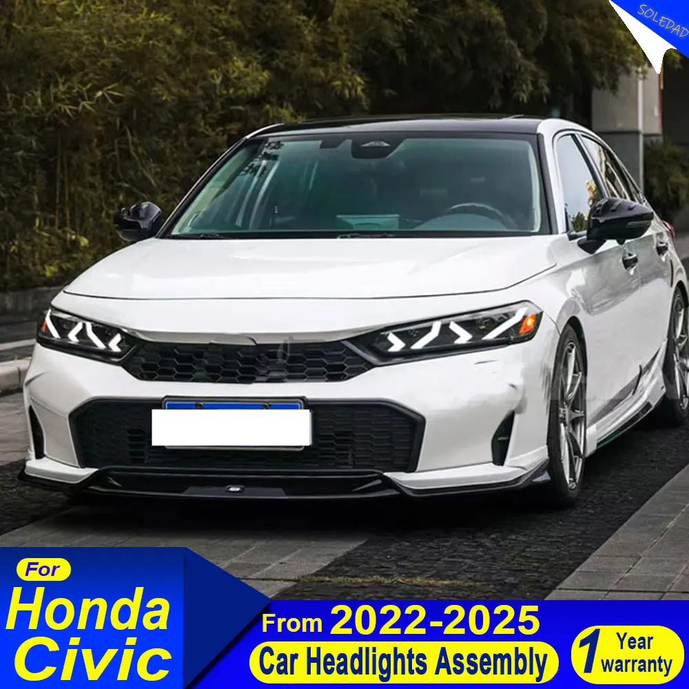 

A pair Car Front Lights For Honda civic 11th LED Headlight 2022-2025 DRL LED Turn Signal Headlamp Assembly Plug And Play