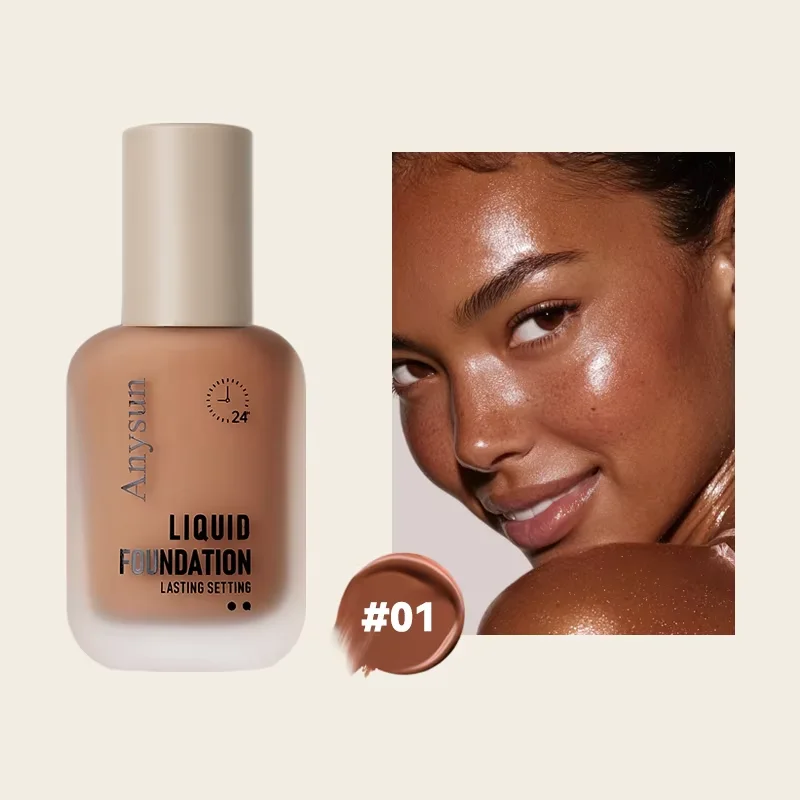 Anysun Six Color Multi Skin Color Makeup Holding Liquid Foundation European And American Dark And Light Color Makeup Base Liquid