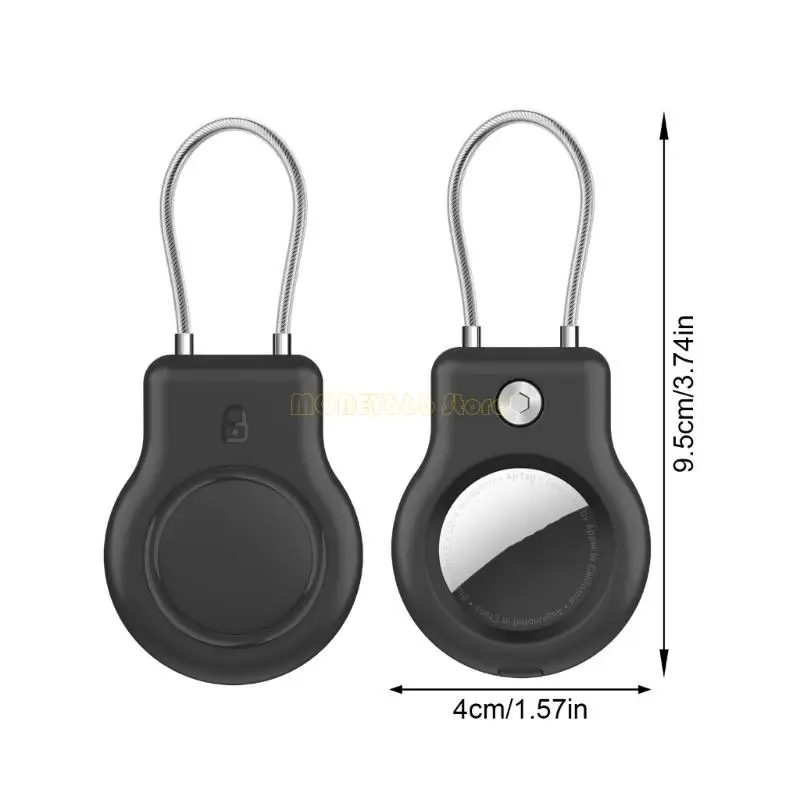 F62C Heavy Duty Tracking Device Protectors Guard mit Antislip -Silikon -Stahlseil für Rucksäcke Gepäck und Keyrings