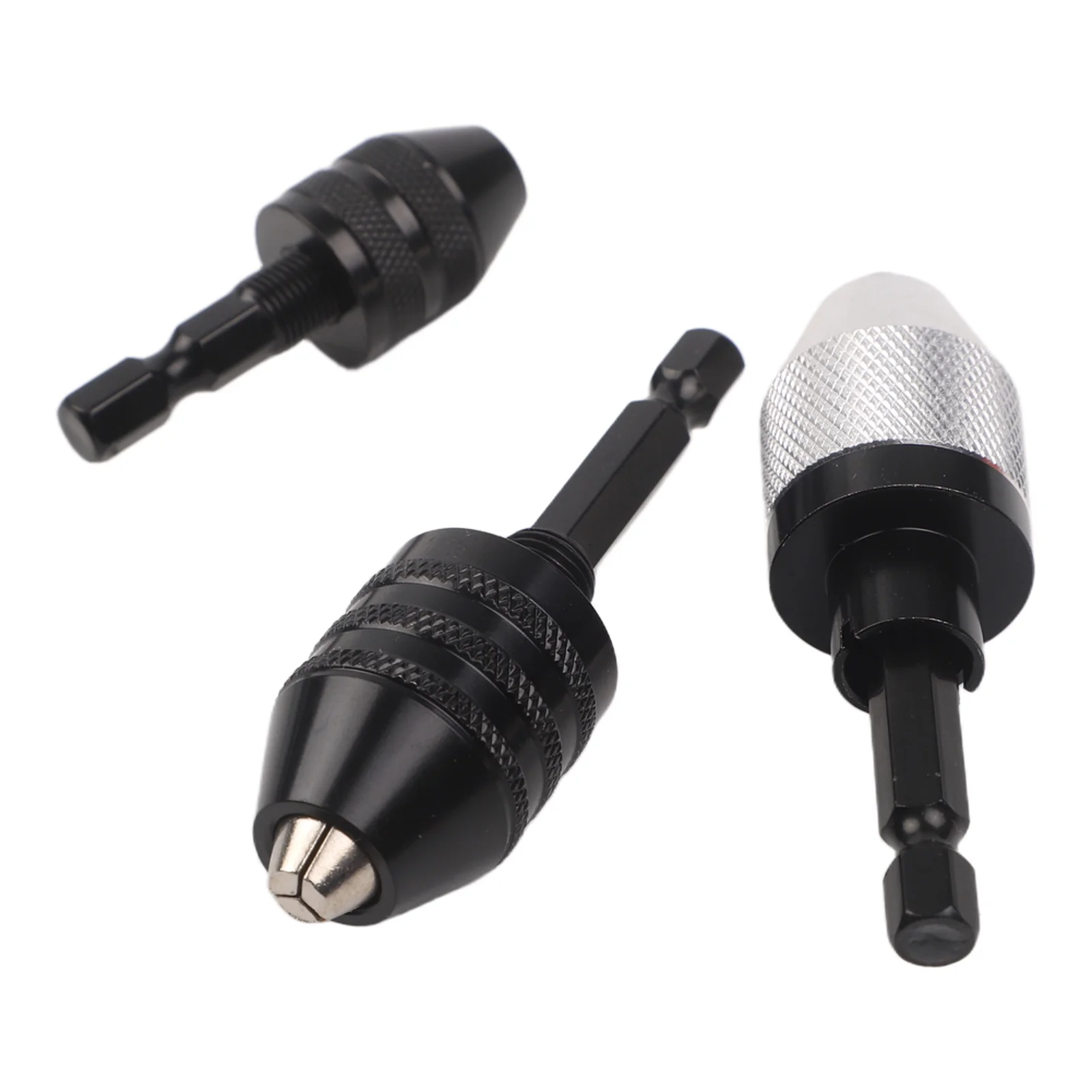 3pc Drill Chuck Quick Change Adapter Shank 6.35mm Hex Drill Converter Tool for Use with Woodworking and Pagoda Bits