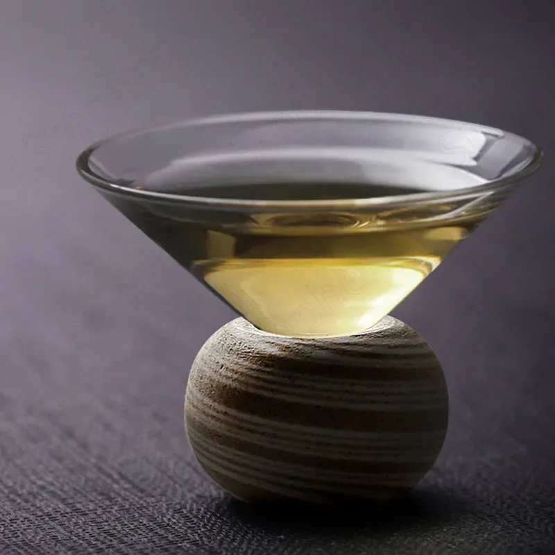 Handmade Heat-resistant Glass Teacup Japanese Modern Frosted Stoneware Tea Cup Set Coffee Table Desktop Mug Drinkware Home Decor