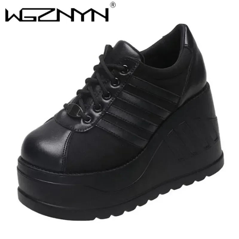 NEW Punk Gothic Pumps Women 2025 Thick Sole Brand Platform Mary Jane Shoes Wedge High Heels Party Cosplay Designer Lolita Shoes