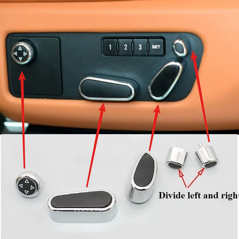 For Bentley Continental GT Flying Spur Bentayga  Mulsanne Seat Switch Button Seat Adjustment Cover 1pcs