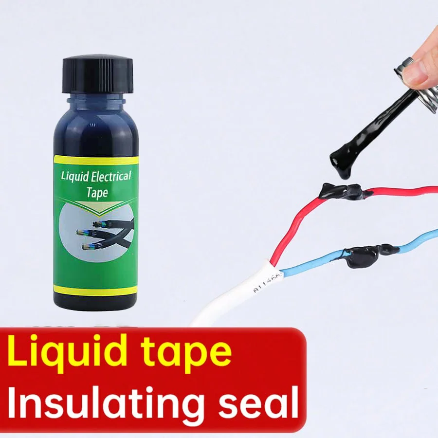 

100ml Liquid Electrical Tape-Waterproof High Temp Insulation Adhesive Seal fo Wires/Cables Replaces Traditional Tape fire safety