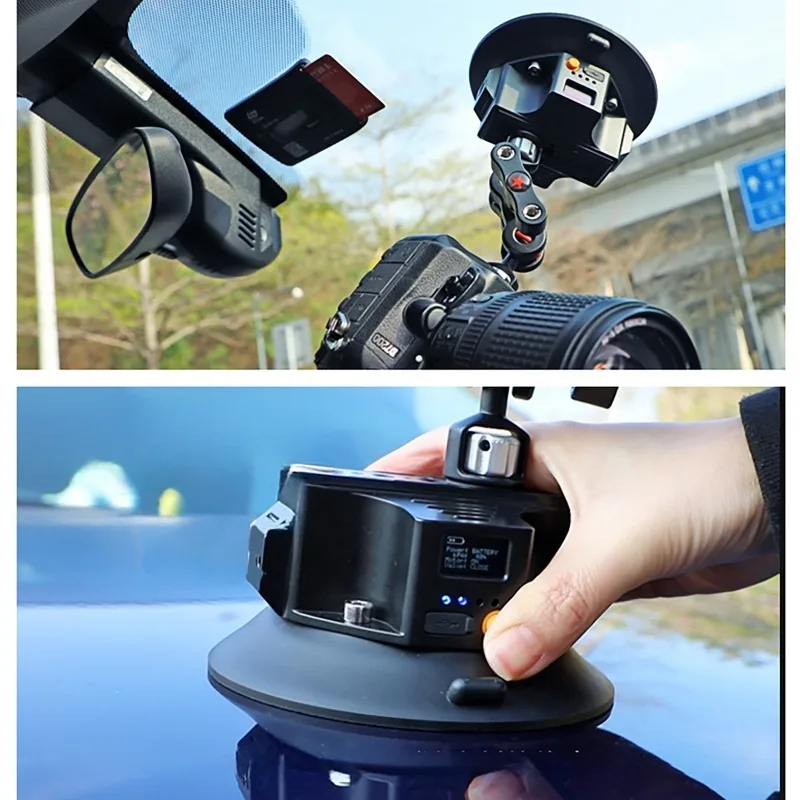 Ventosa elétrica para carro de 3 polegadas-6 polegadas, suporte para câmera de ação a vácuo, suporte interno e externo de ventosa fixa