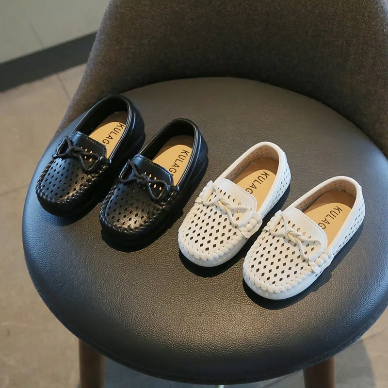 

Новинка 2023 года, детская модная стильная повседневная обувь для мальчиков, детские лоферы с открытым носком, мягкая обувь без шнуровки для малышей