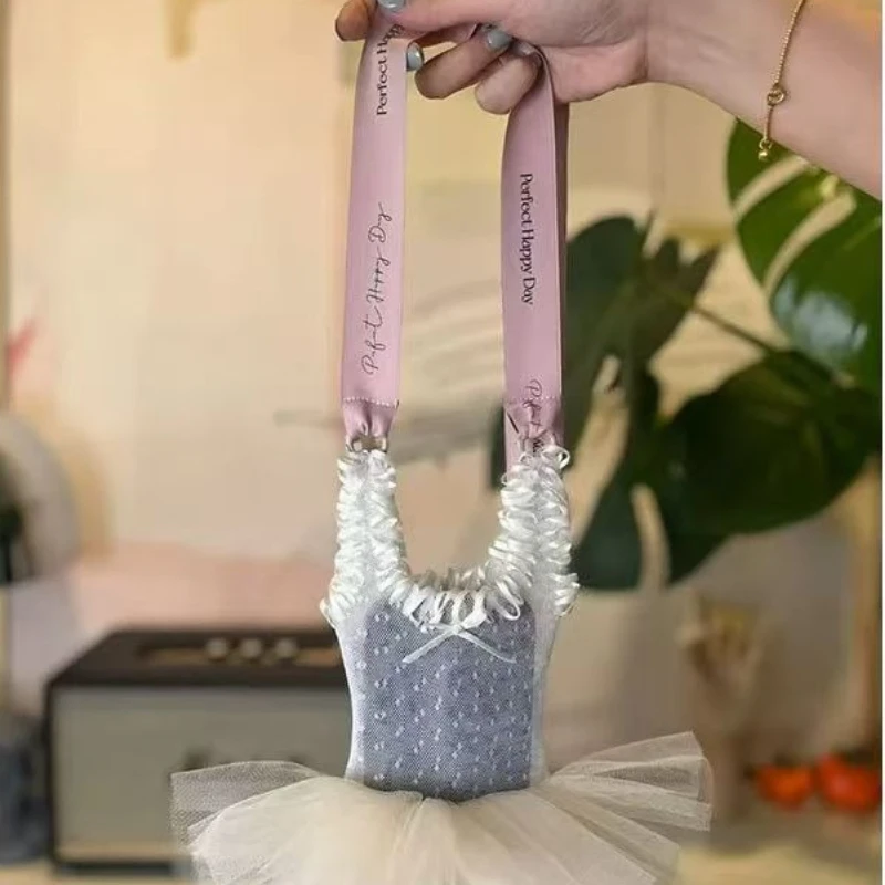 Sweet Kawaii 미니 핸드폰 가방 패션 패치 워크 레이스 거즈 체인 어깨 크로스 바디 백 세련된 지갑과 핸드백을 통해 볼 수 있습니다.