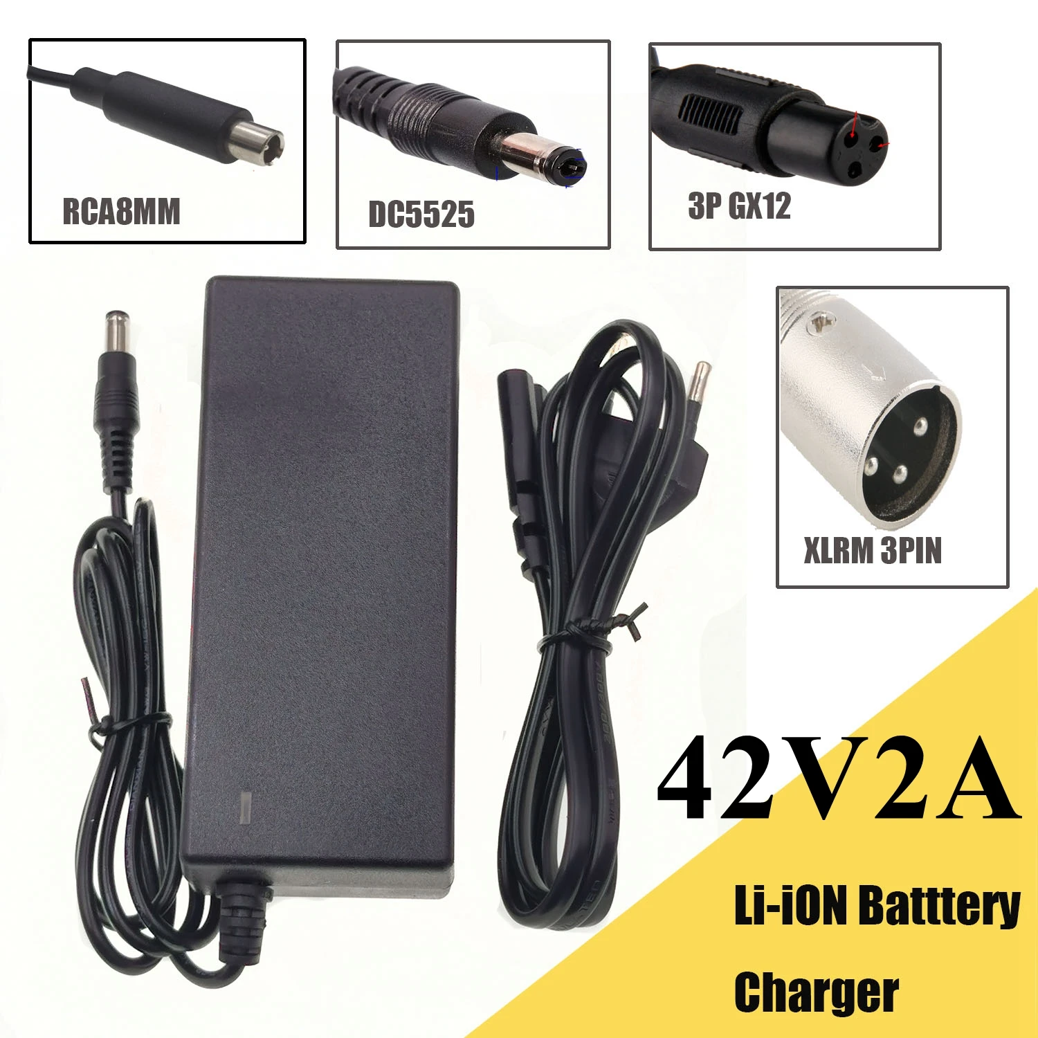 42v 2A charger for 36v Li-ion battery 10S 18650 battery pack