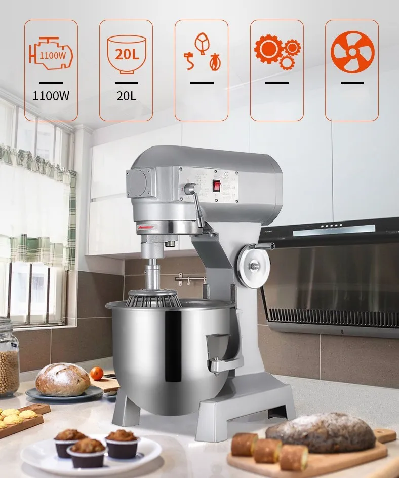 7L 10L 20L 30L 40L 50L 60L Professional Planetary Food Mixer And Cake Dough Mixer