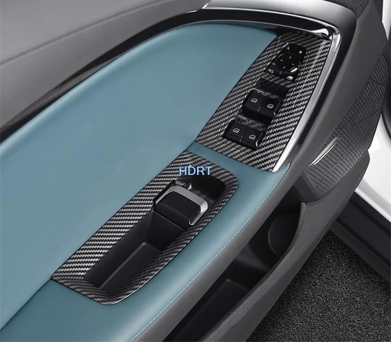 Car Styling Carbon Fiber Interior Steering Wheel Air Vent Outlet Cover Gear Shift Head Window Control Panel For MG 7 MG7 2023 + - Image 4