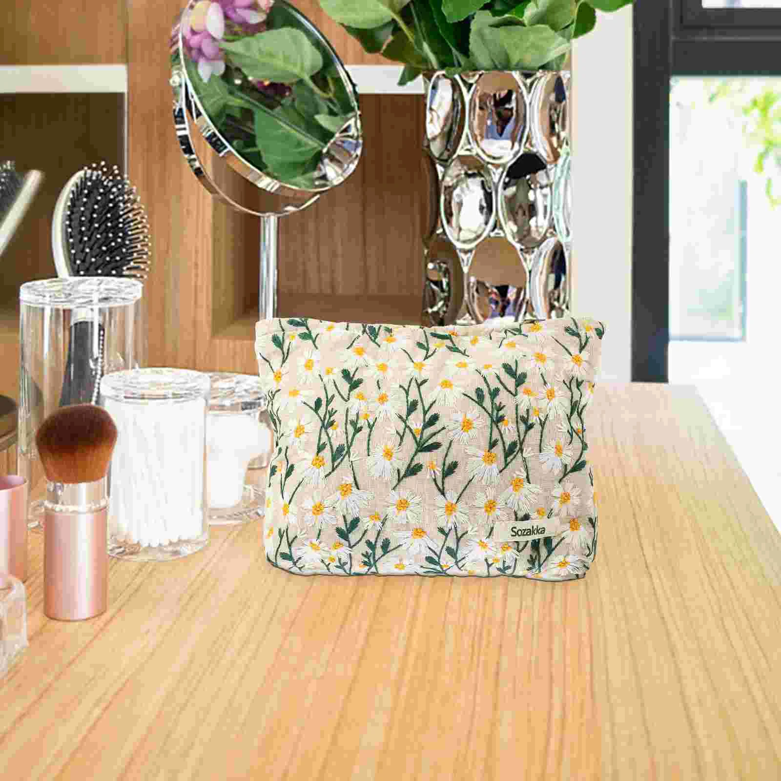 Daisy Bag Cosmetica Organizer Wassen Handheld Polyester Potloodzakje Reismake-up