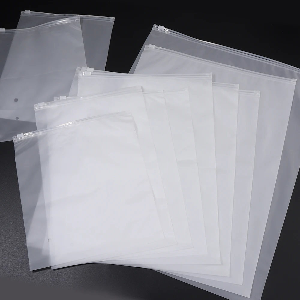 5-10pcs Matte Frosted Plastic Zipper Bags Self Seal Ziplock Packaging Pouches For Jewelry Clothing Craft Accessories Storage