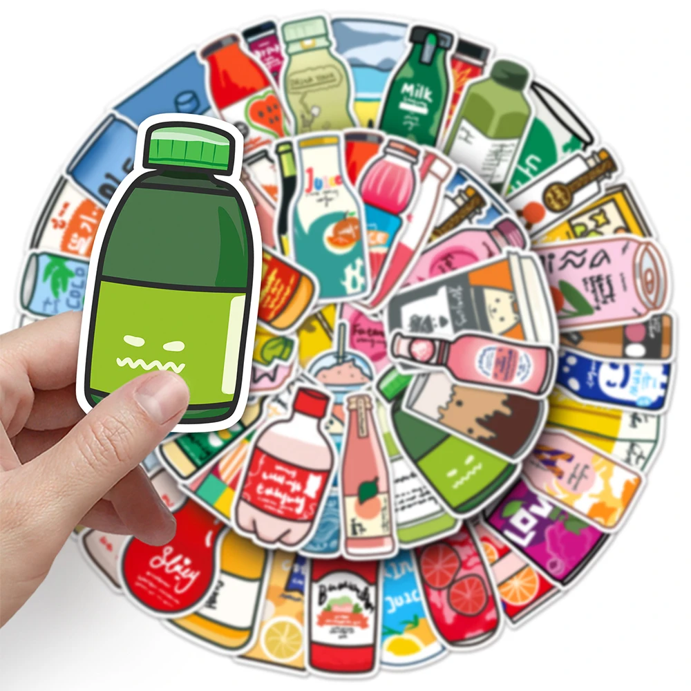10/30/50 stücke Nette Cartoon Trinken Flasche Aufkleber Kreative Graffiti Aufkleber Spielzeug DIY Schreibwaren Helm Laptop Dekoration Aufkleber Pack