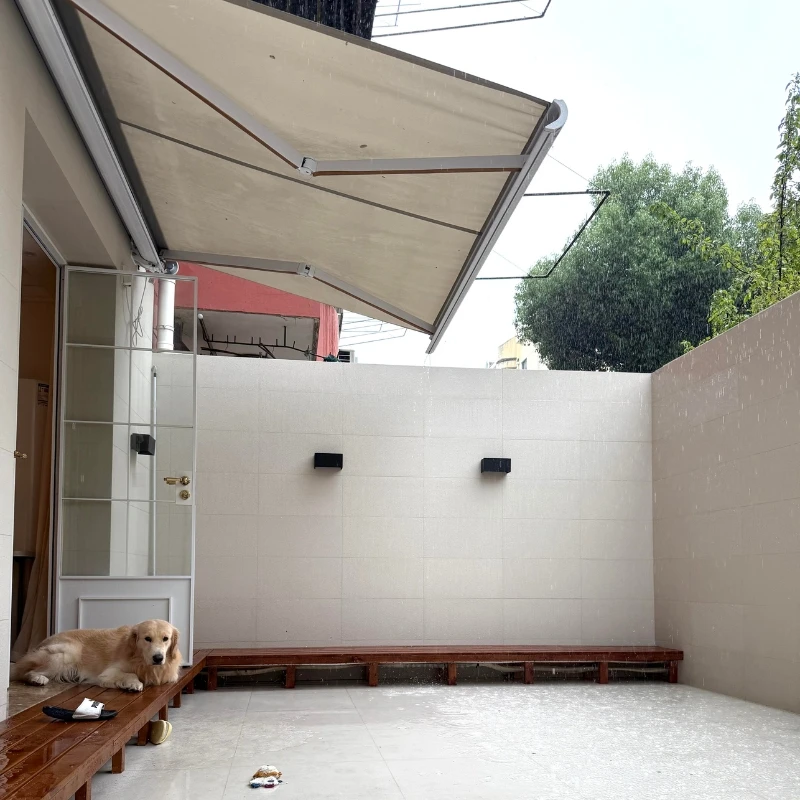 Best Price Electric Full Box Retractable Sun Shade Awning Windproof PVC Cassette Motorized Window Door Canopy for Outdoor Use