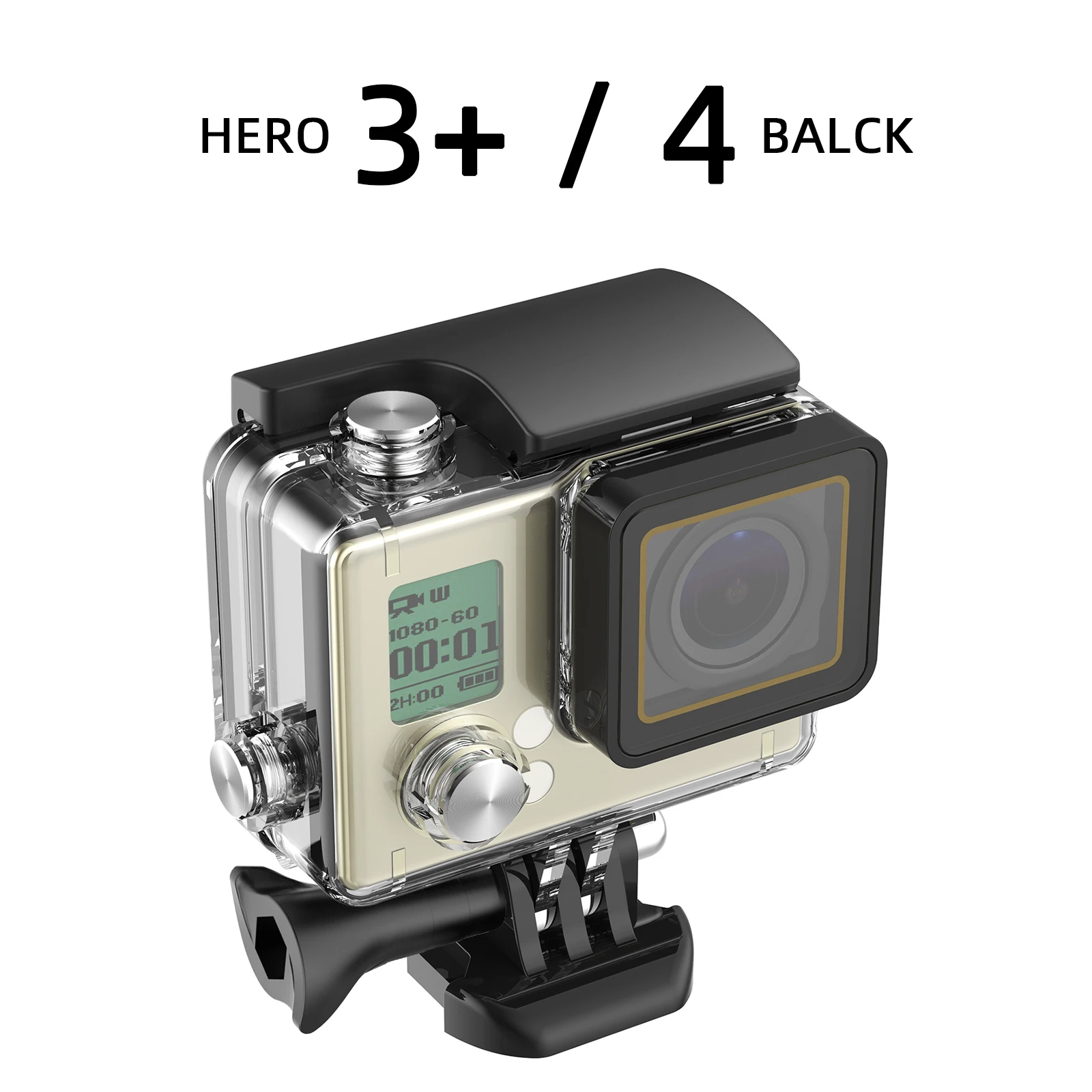 For GoPro Hero 4 3+ Waterproof Case 60m Underwater Diving Protector Housing Cover For Go Por 4 3+ Dive Cover Accessory and Filte