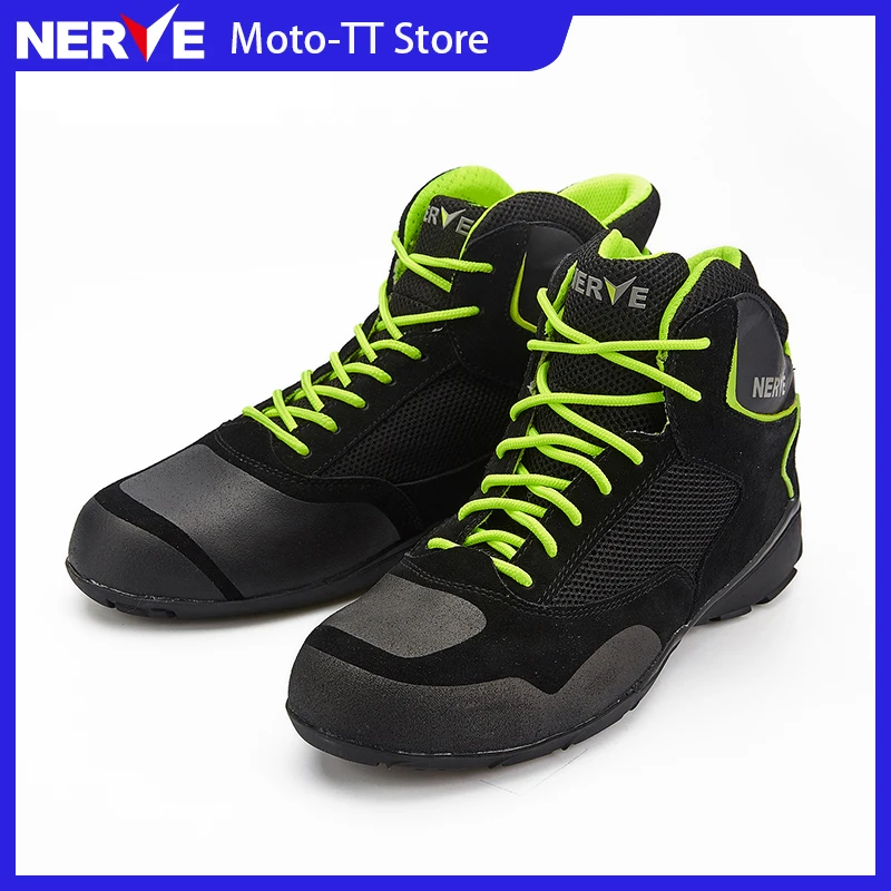 NERVE Motorcycle Riding Shoes Men's and Women's Four-season Locomotive Shoes Racing Boots Knight Gear Summer NV008 Moto Boots