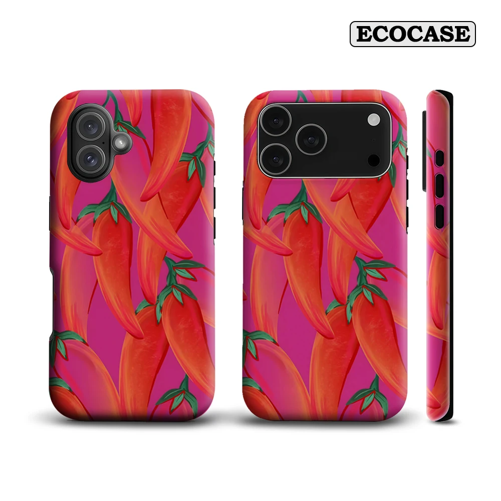Funda de teléfono Must-Haves IPhone17 con pimiento rojo fucsia para IPhone 17 16 15 14 13 Pro Max Plus contraportada de doble capa