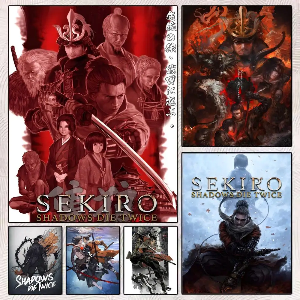 Poster Premium PP Wall Decal - Peel & Stick, HD Print, Waterproof Home Decor Cool Ninja Sekiro Shadows Die Twice-Game