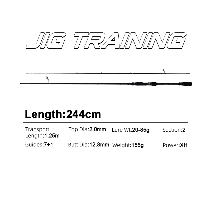 MIFINE Jig Training Spin Spinning Rod 8