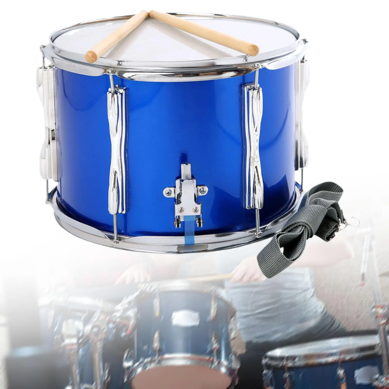 13inch Snare Drum Musical Instruments Professional Portable with Adjustable Strap Percussion Instrument for Kids Boys Girls