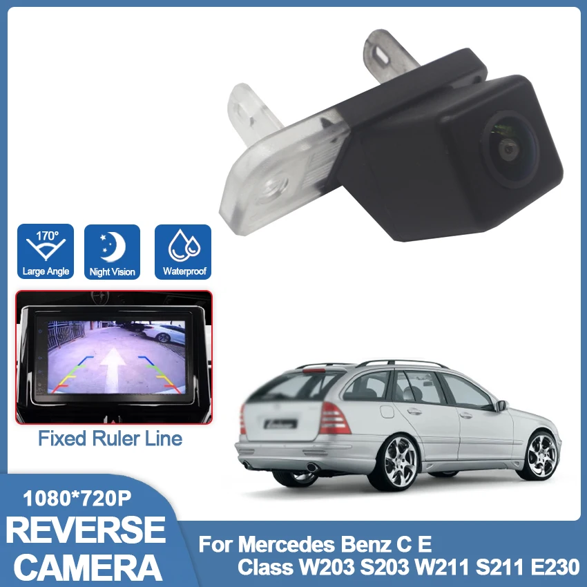 Night Vision Car Reverse Backup Parking Rear View Camera HD Waterproof For Mercedes Benz C E Class W203 S203 W211 S211 E230