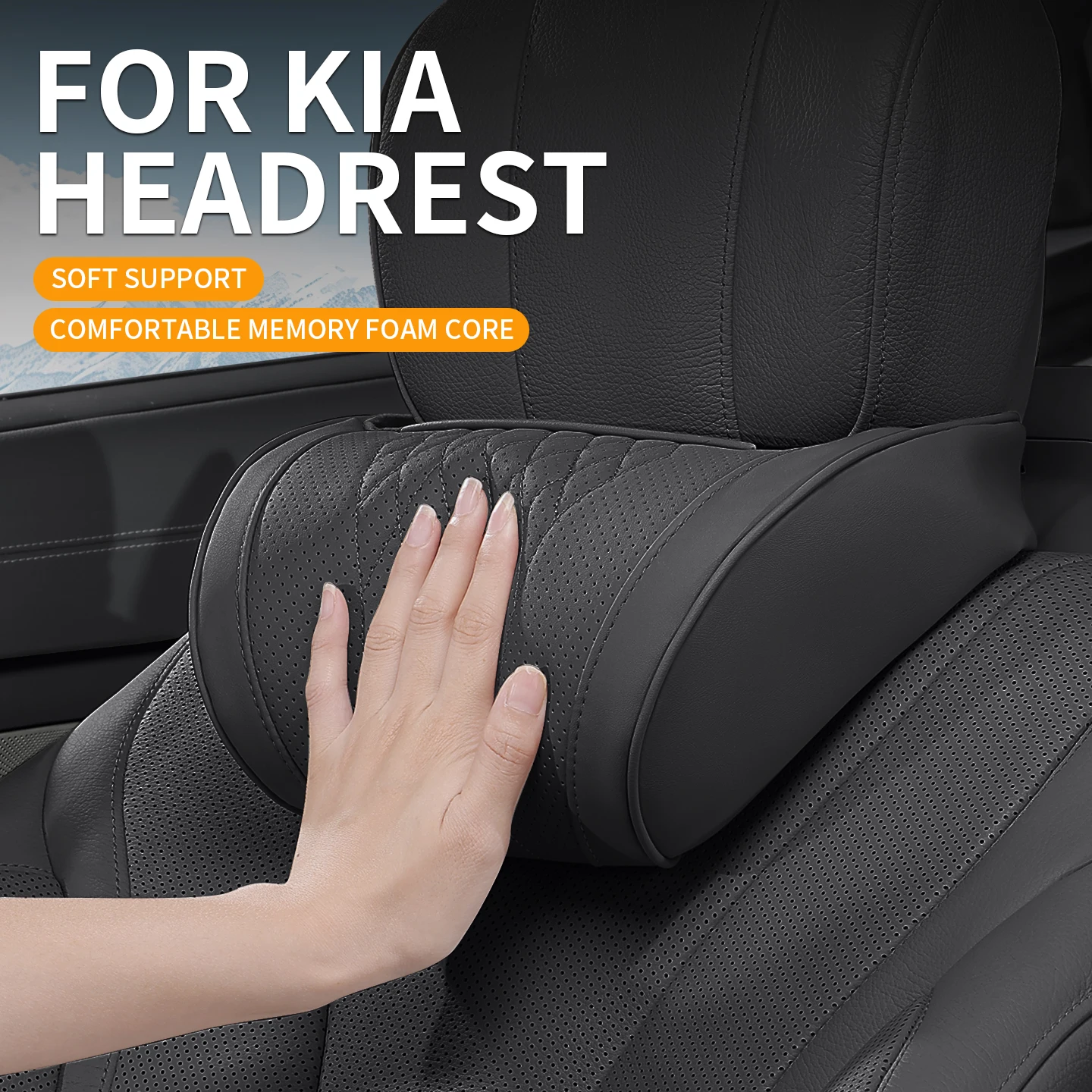 For Kia Sportage Sorento Carnival K5 Forte Seltos Niro EV6 Carens Rio EV9 car seat headrest relieves cervical spine pressure