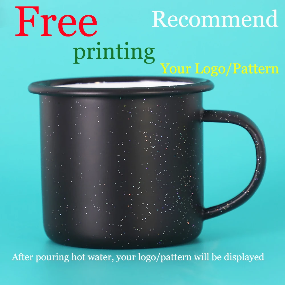 Customized Enamel Mug With Free Printing Coffee Mugs Mug That Changes Color When Poured With Hot Water Christmas Cups Beer Cup