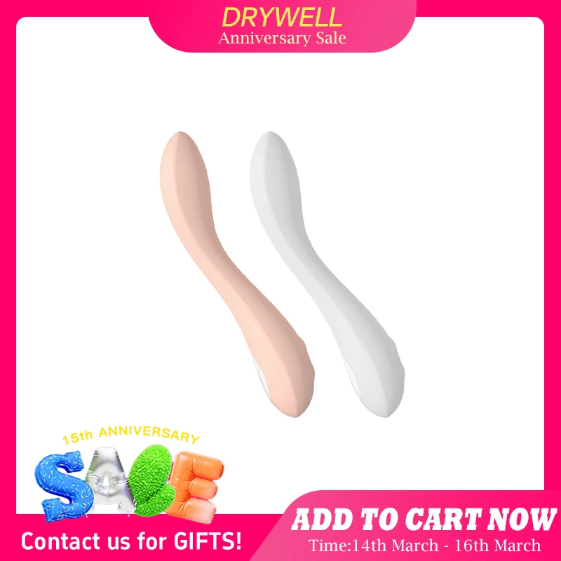 DRY WELL G-Spot Heating Rose Vibrator Clit Tits Anal Stimulator 10 Vibration Modes Waterproof Finger Dildo Sex Toy for Women