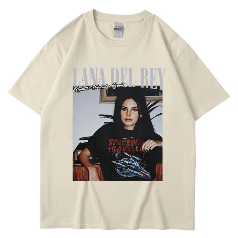 New Lana Del Rey Graphic Print T Shirt Fashion Vintage Hip Hop Streetwear Men Women Cotton Oversized T-shirt Trendy Short Sleeve