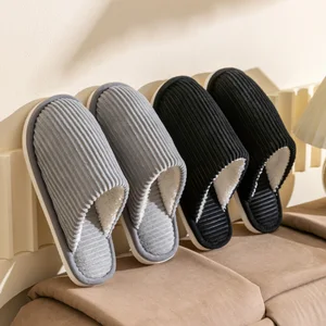 Men's Plush Slippers for Home, Non -slip, soft, comfort, plain heel, interior, bedroom, double shoes, hot, autumn, winter 10 Main Sales Salto - №6