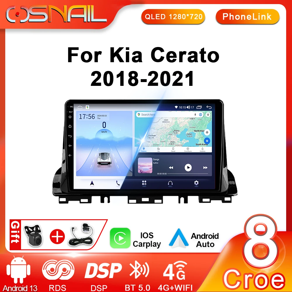 

2 din Android Auto For KIA CERATO K3 FORTE 2018 - 2021 Car Multimedia Video Player Radio 4G CarPlay GPS Navigation DSP Autoradio