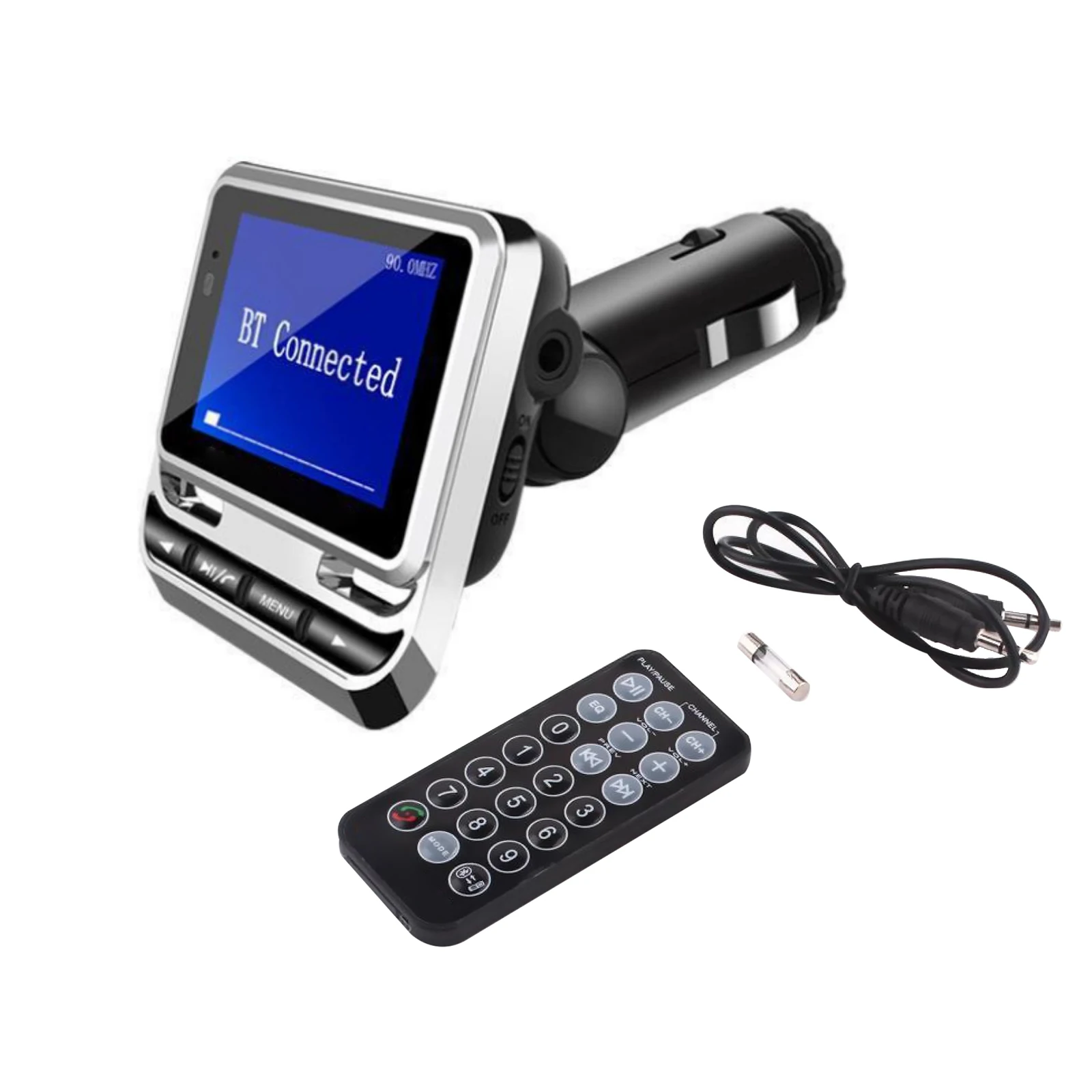 

FM-трансмиттер 6-в-1 с Bluetooth 5.0 для автомобиля, беспроводной музыкальный плеер, двойное USB-зарядное устройство, 180° ° Поворотный механизм для карт TF/U-дисков