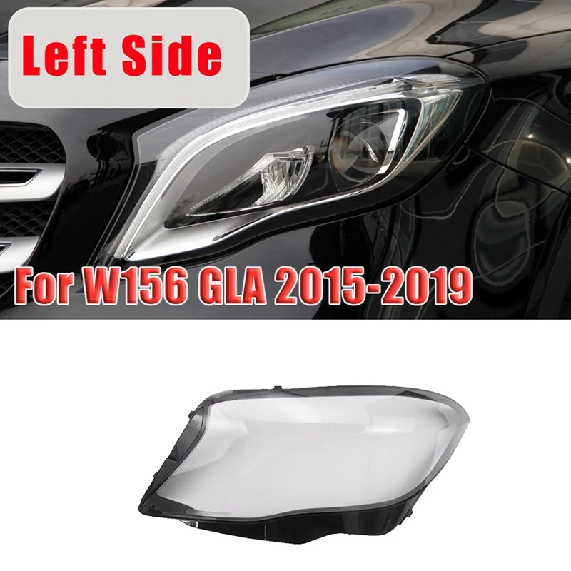 Untuk Mercedes Benz W156 GLA Kelas 2015-2019 penutup lensa lampu depan kanan kiri lampu kap penutup lampu