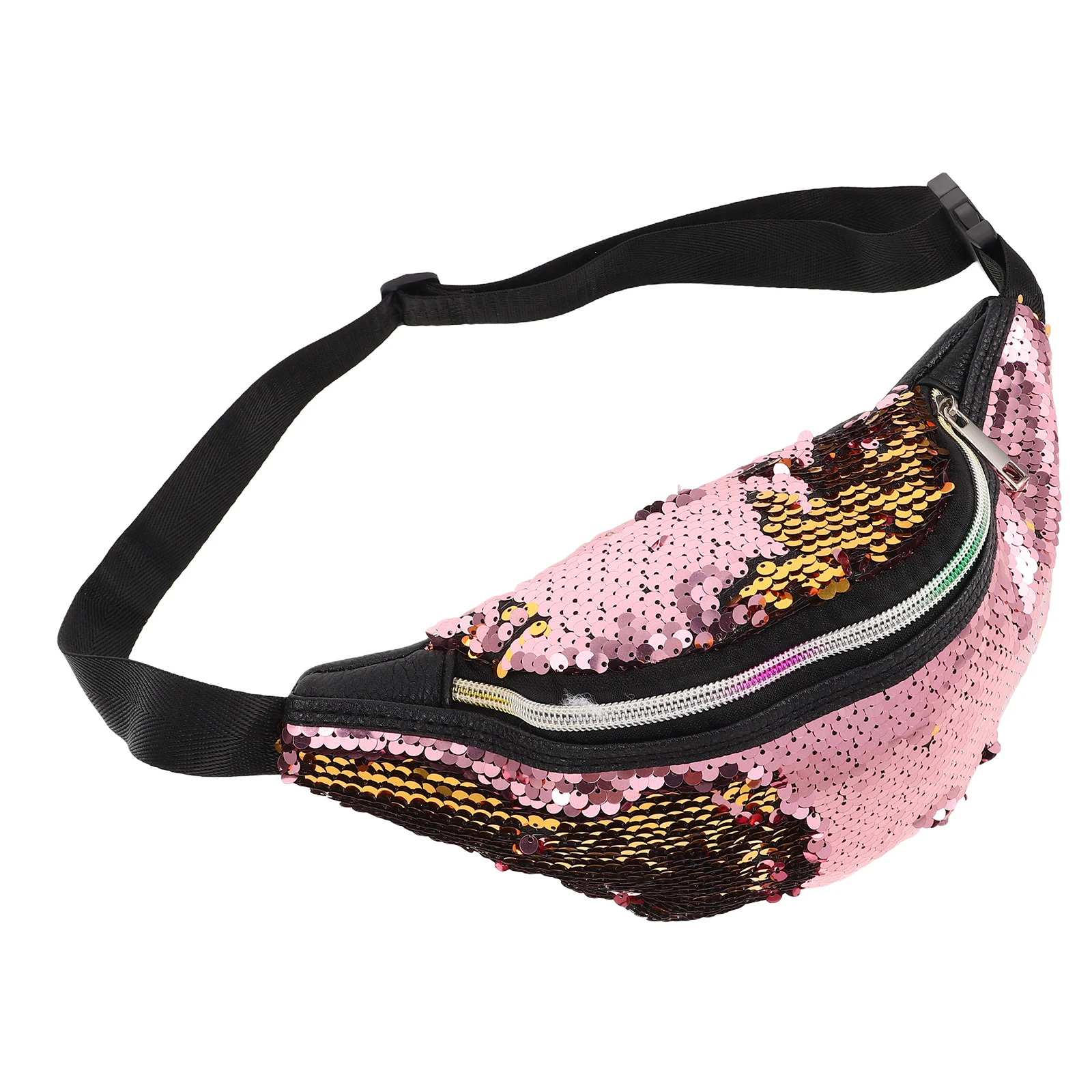 

Belt Fanny Pack Girls Glitter Waist Bag Woman Pouch Cute Sequin Purse Pink Travel