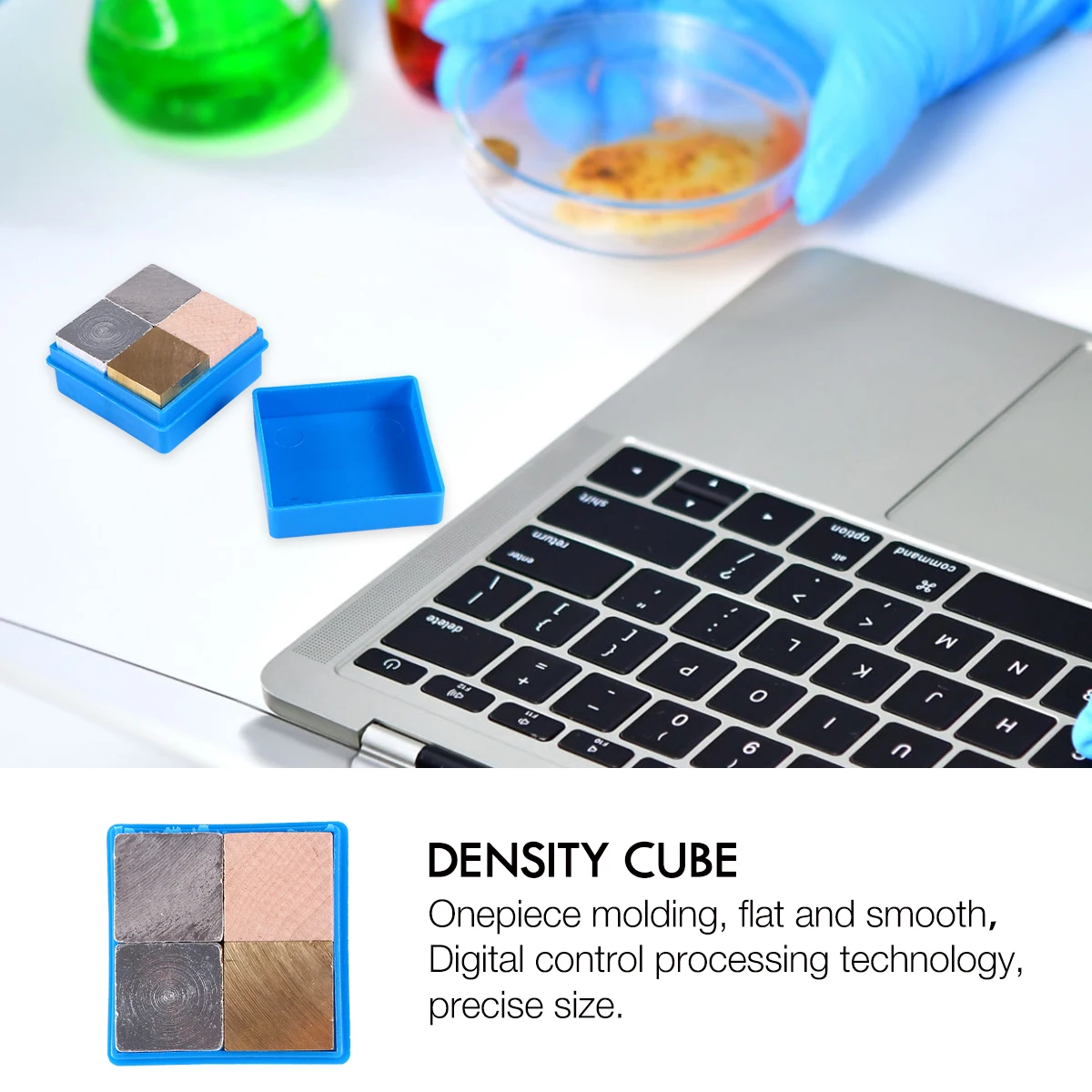 

4 Pieces Density Blocks Set Reliable Quality Polished Flat Smooth for Teaching Collection Gift Display Density Cube Copper Iron