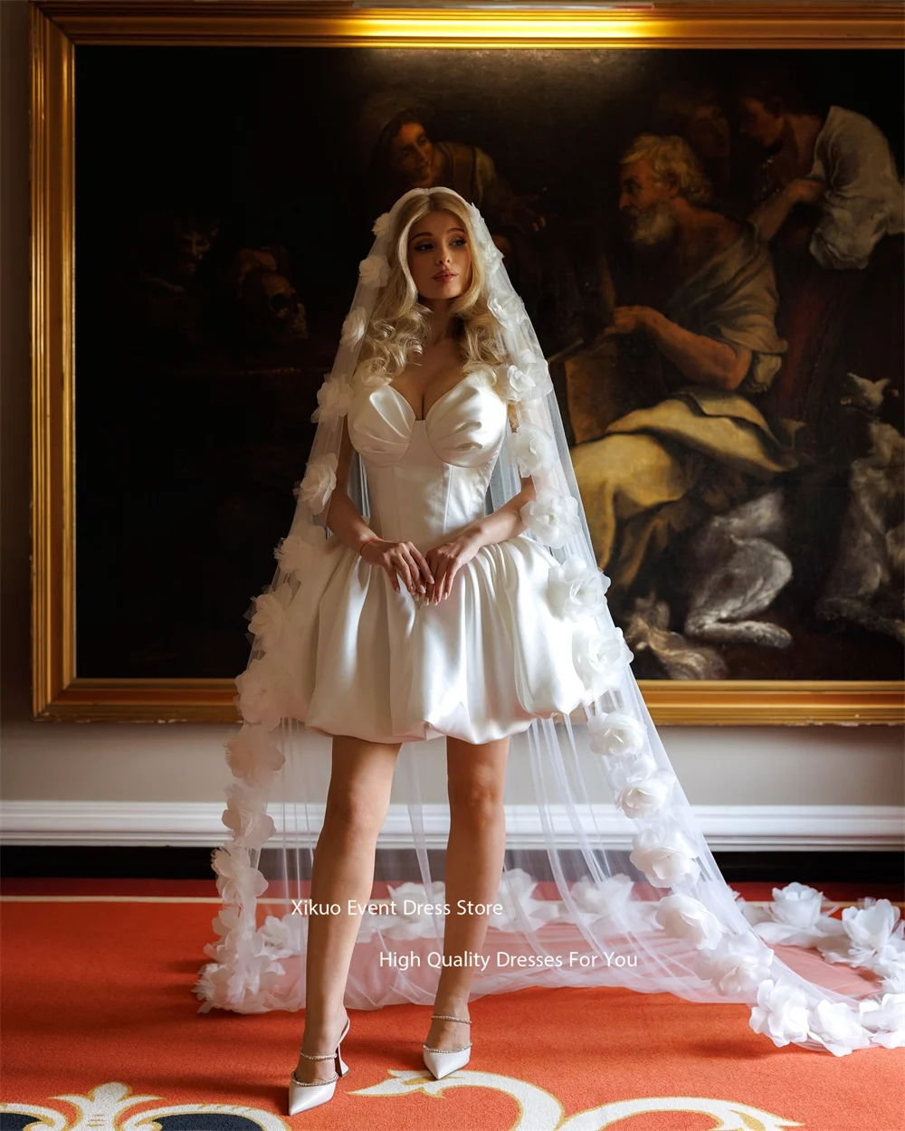 Xikuo brilhante princesa vestido de casamento querida vestidos de fiesta elegantes cetim uma linha vestido de baile novia personalizado