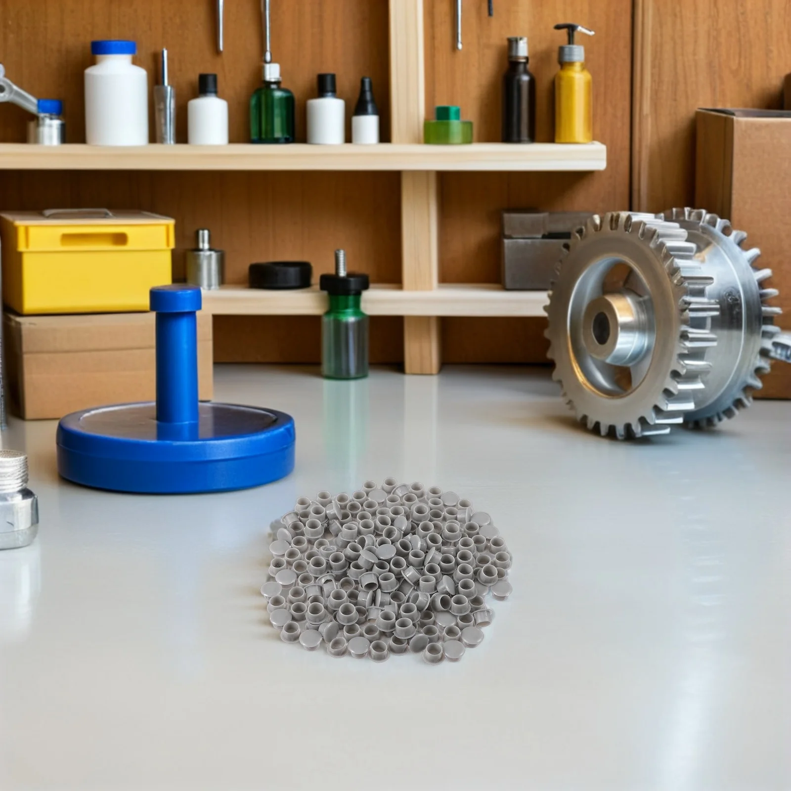 

300Pcs Hole Plugs for Drilling 10Mm Grey Plastic Button Caps Covers for Cabinet Shelf Cupboard Round Hole Sealing Plug