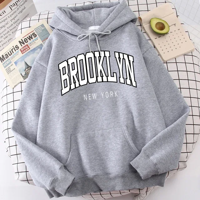 Brooklyn New York Print Mens Hoodies Fashion Quality Clothes Classic Simplicity Tracksuit Harajuku All-Match Clothing For Men