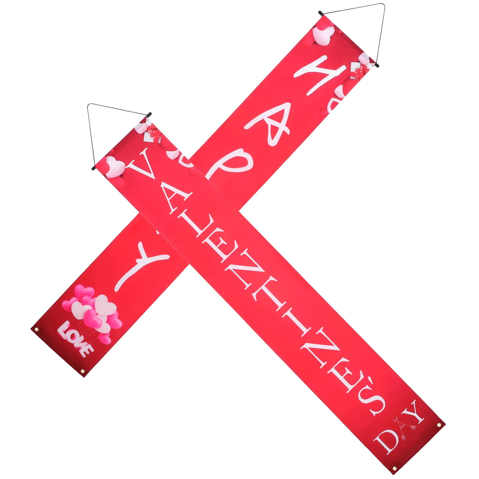 Gordijn voor deur Valentijnsdag Banner Party Hangend Ornament Decoratief Couplet Veranda Huishouden