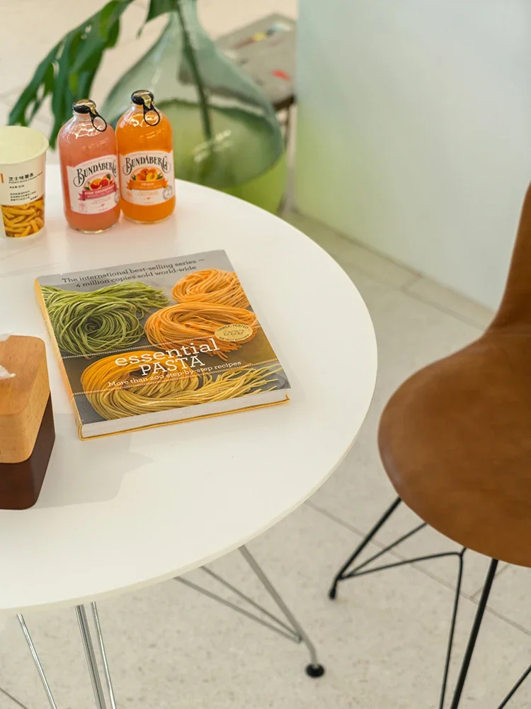 Round Table Iron Art White Dining Table Nordic Table Milk Tea Shop Cafe