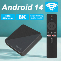 Android 14 TV Box HD 8K 4K Allwinner H313 2.4G&5G WIFI BT5.0 8G 128G Large memory Voice Media Player Netflix Youtube Set top Box