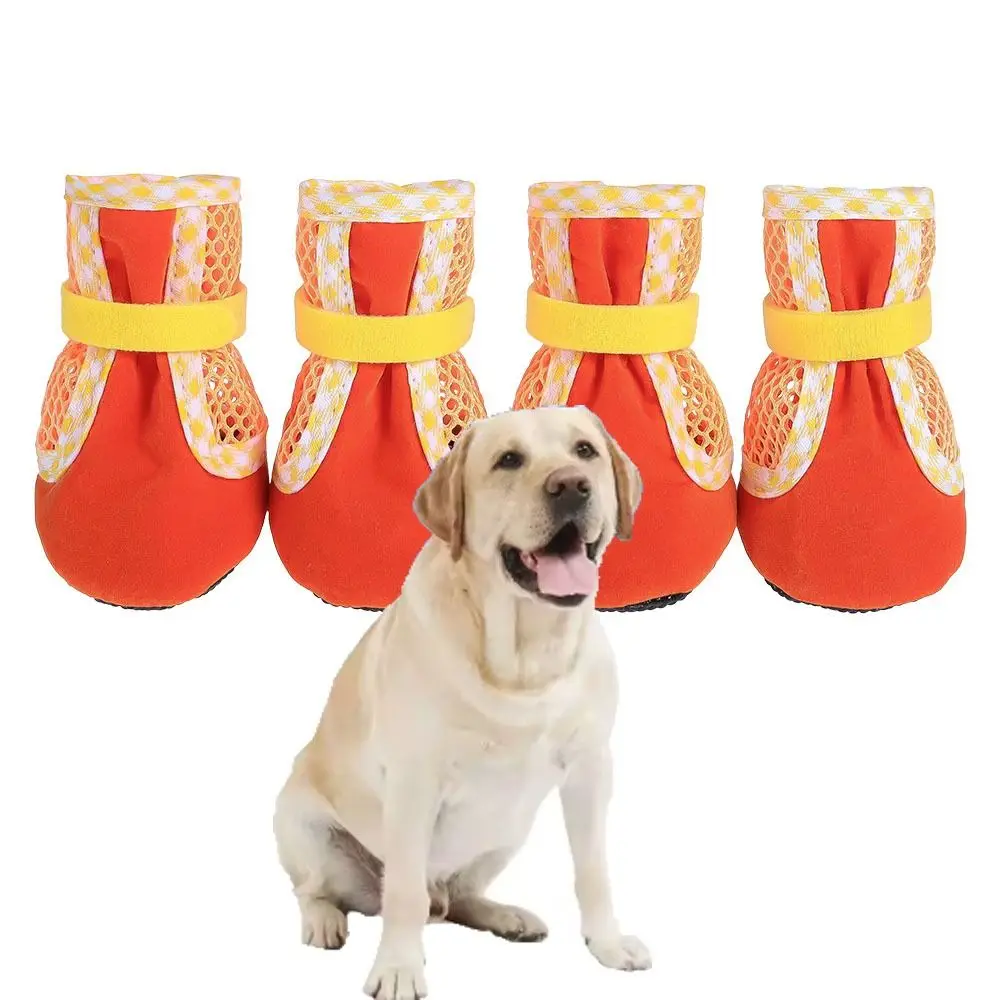 

Dog Footwear Mesh Pet Dog Shoes Breathable Wear-resistant Dog Boot Waterproof Soft Bottom Dog Paw Protector Small Medium Dog