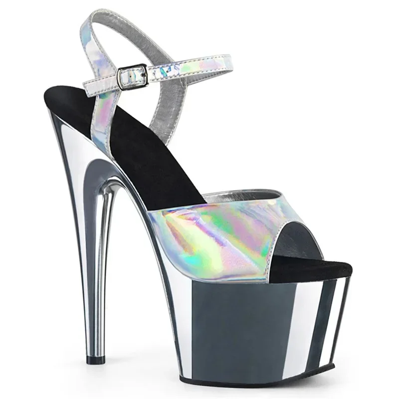 Stripper Shoes Women Sandals 2024 17CM Thin Heels Platform Heels Sexy Summer High Heel Buckle Womens Shoes Fashion Show