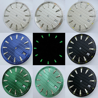 NOOKIDA 33.5mm Sterile Watch Dial Faces Green Luminous Fit NH35/36/4R/7S Automatic Movement Watch Accessories Watch Dial